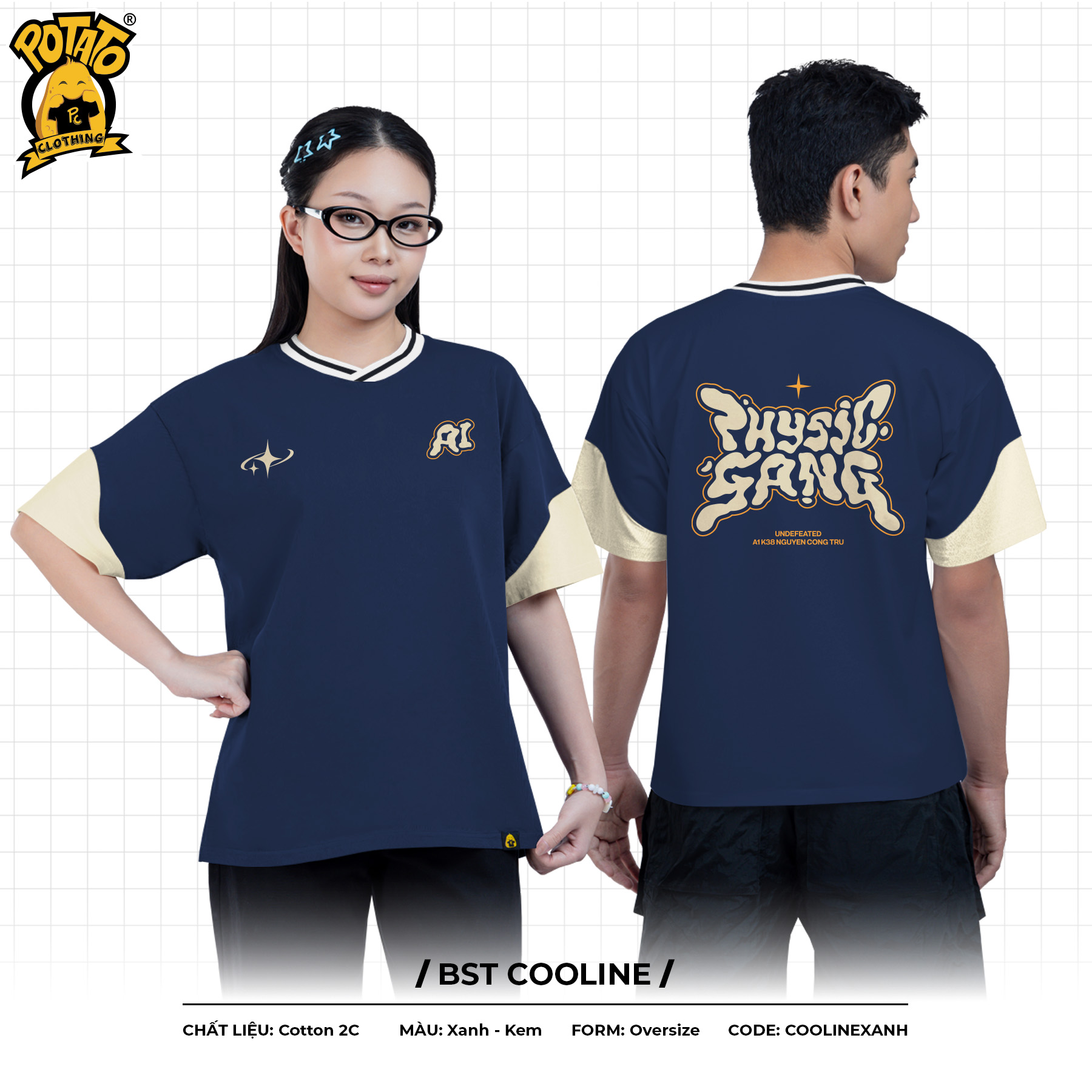 BST ÁO LỚP COOLINE XANH DƯƠNG