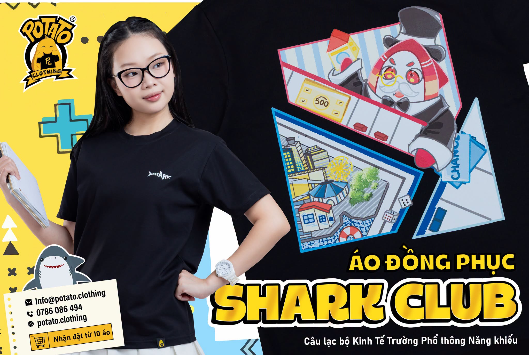 Đồng phục áo thun Shark Club