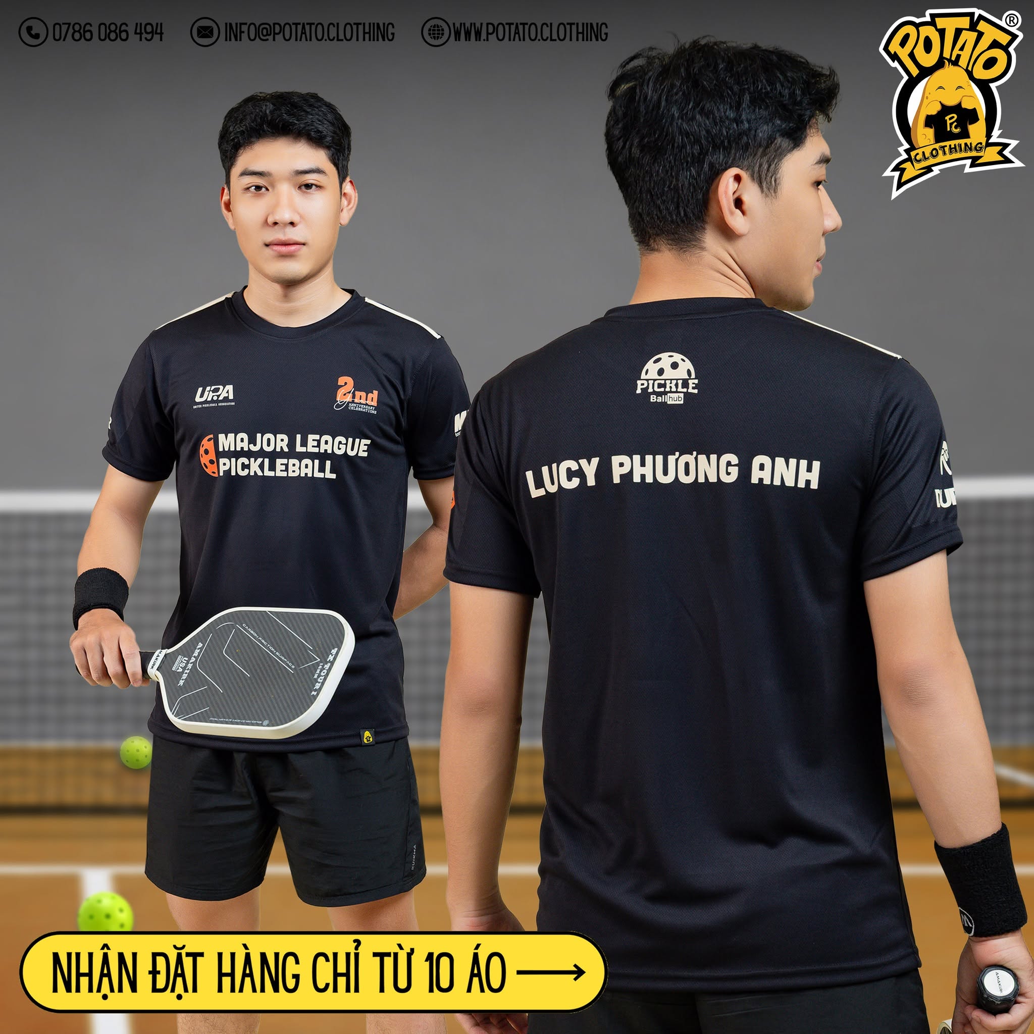 Đồng phục thể thao BALL HUB Pickleball Đen