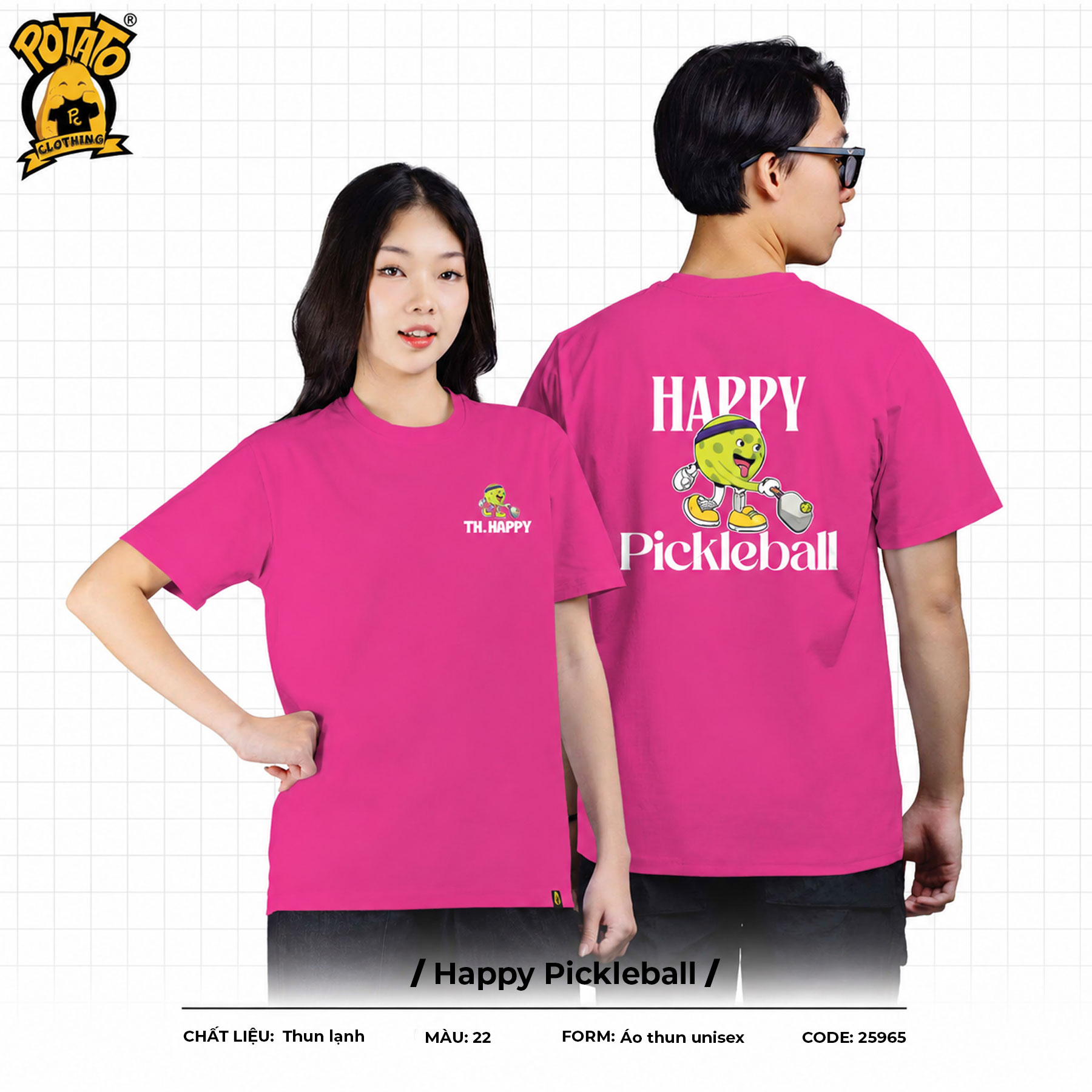 Đồng Phục Happy Pickleball Hồng