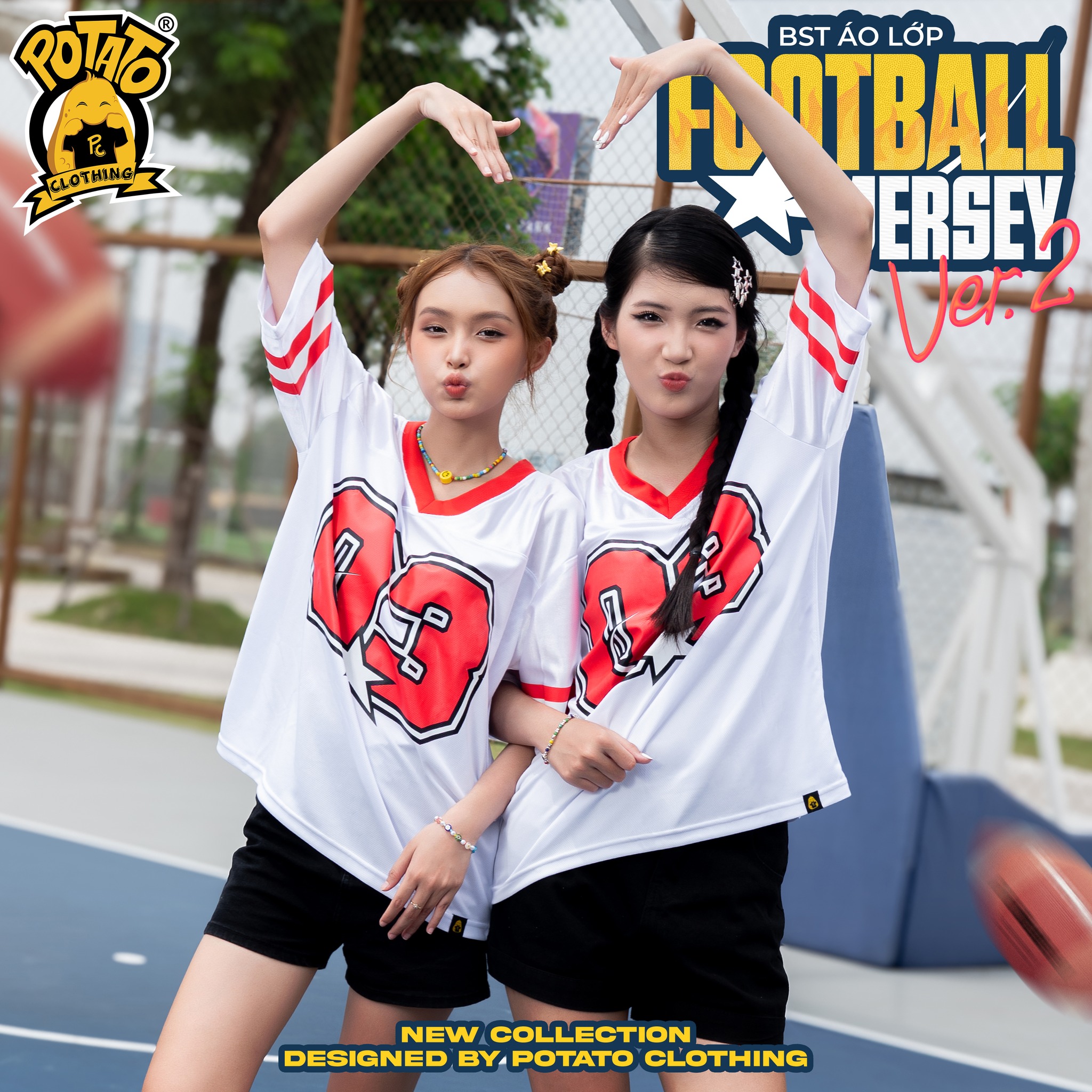 Áo lớp Football Ver 2 - Trắng