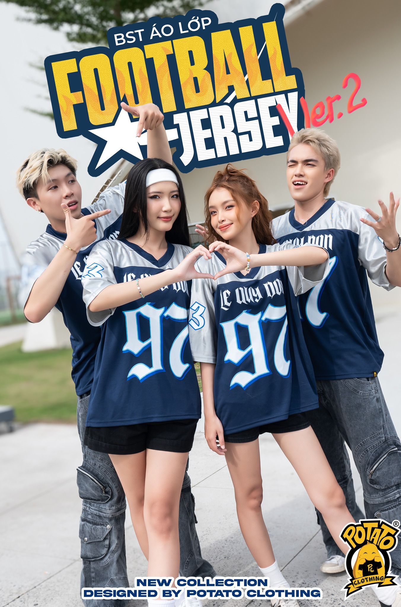 Áo lớp Football Ver 2 - Xanh dương