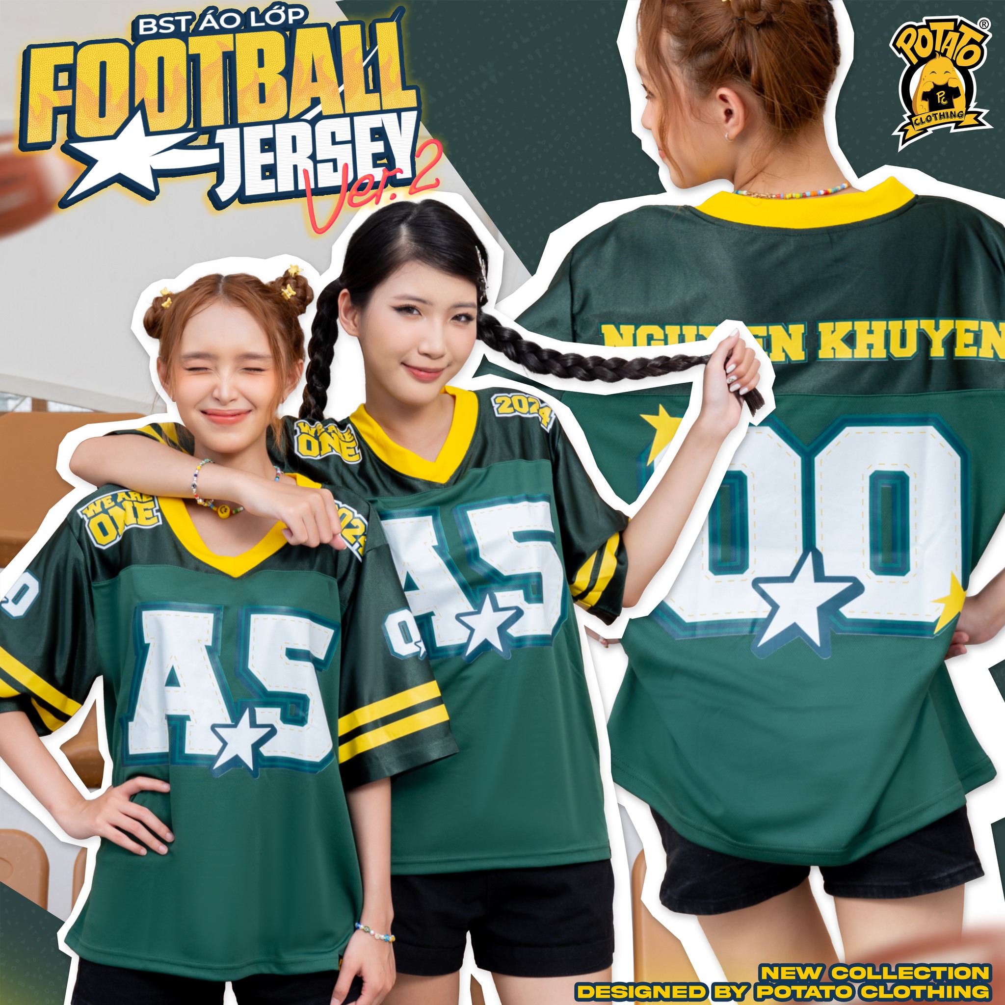 Áo lớp Football Ver 2 - Xanh lá