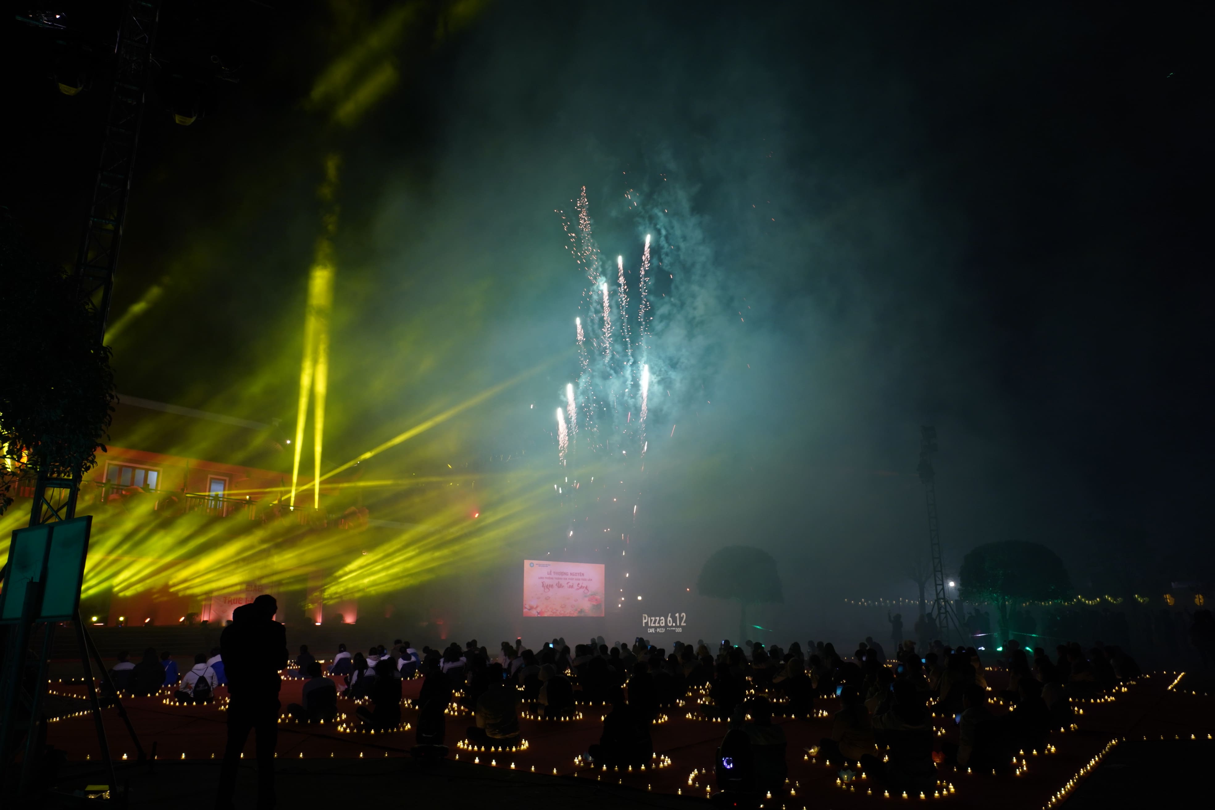Radiant fireworks over the peak of Ngoa Van – A perfect spring greeting to all visitors
