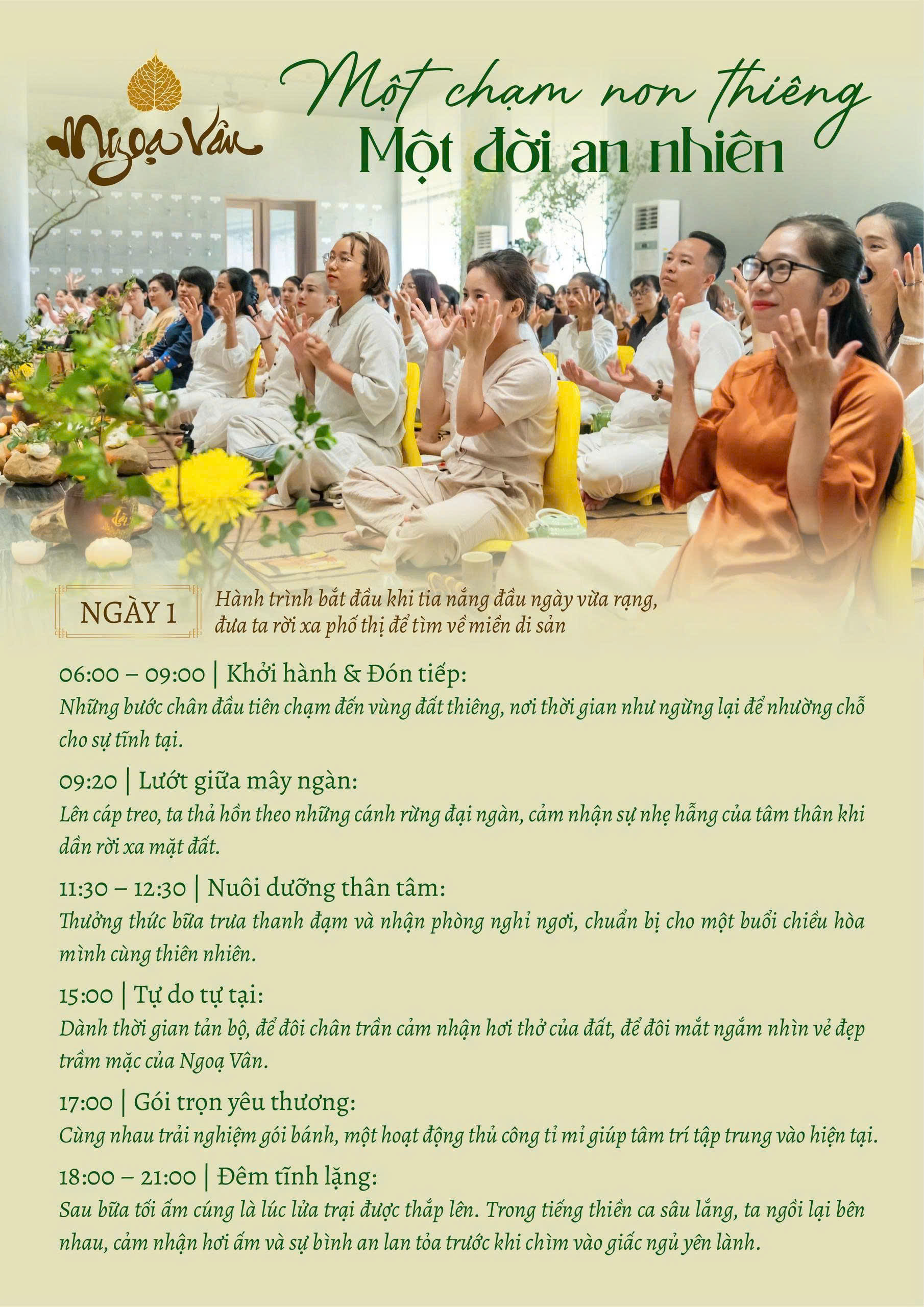 COMBO 2 NGÀY 1 ĐÊM: MỘT CHẠM NON THIÊNG - MỘT ĐỜI AN NHIÊN