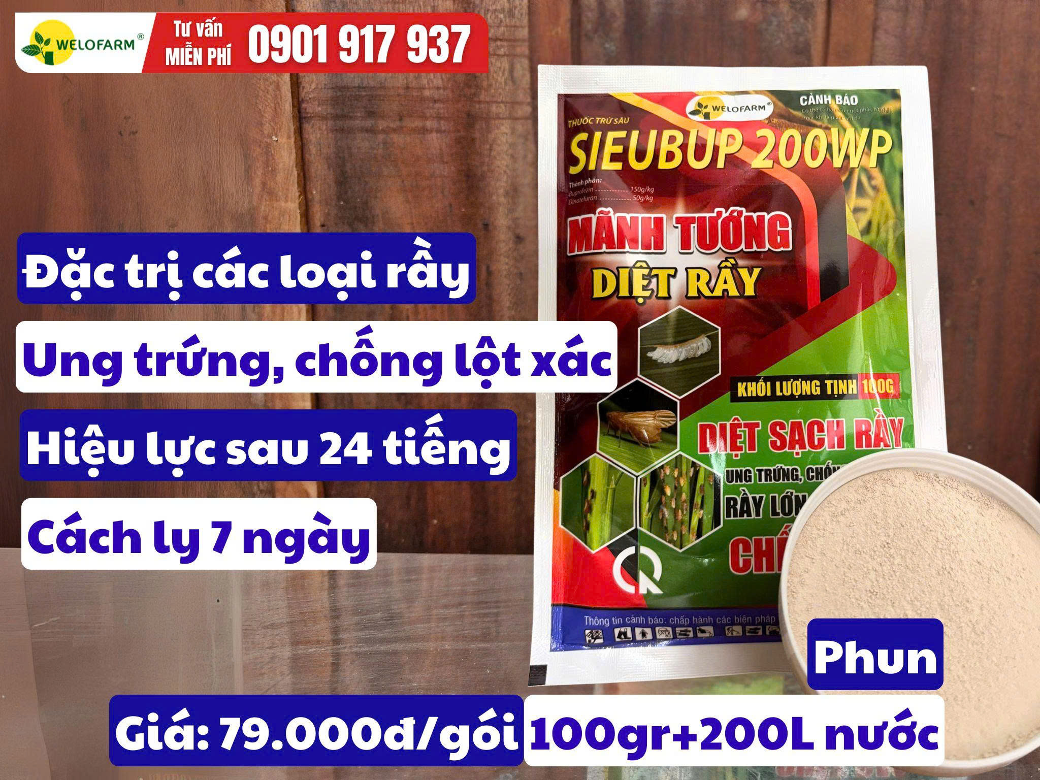 Mãnh Tướng Diệt Rầy SIEUBUP 200WP