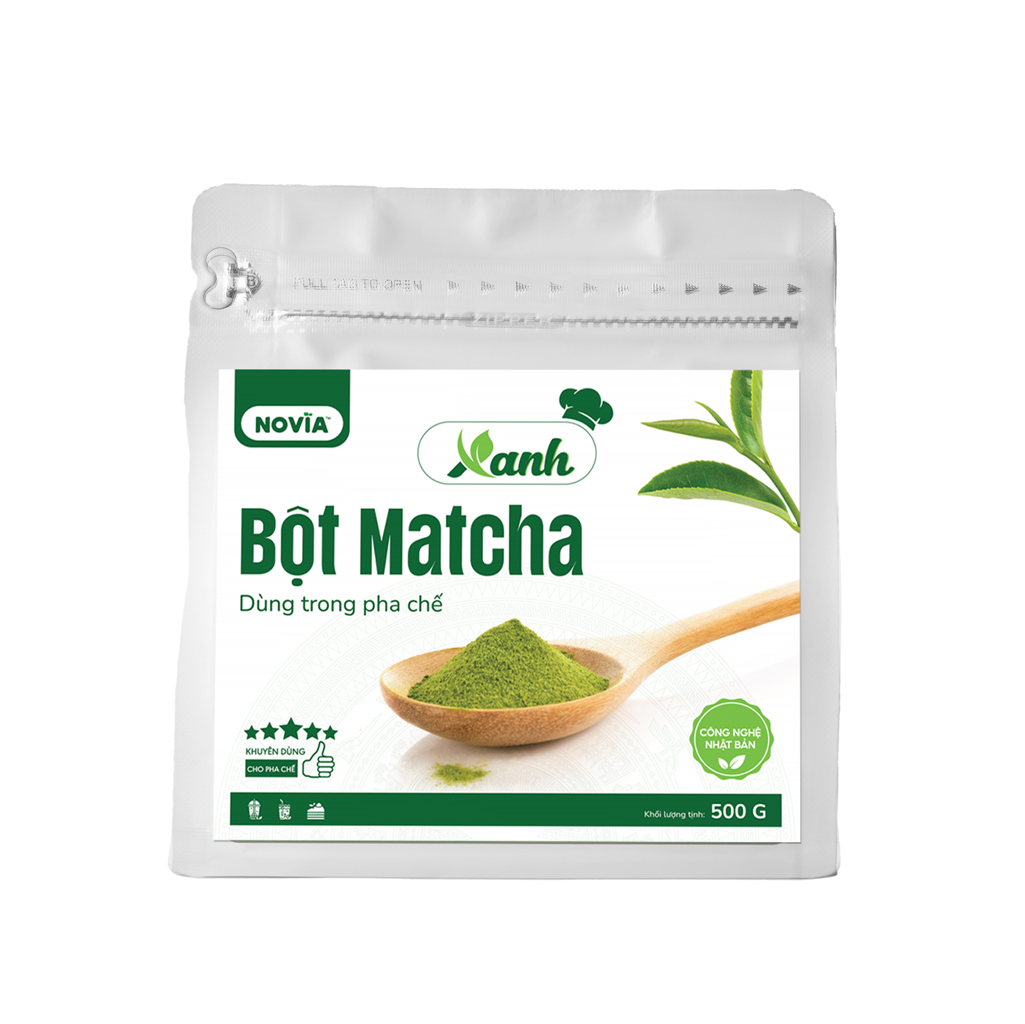 Bột Matcha Xanh Novia 500g