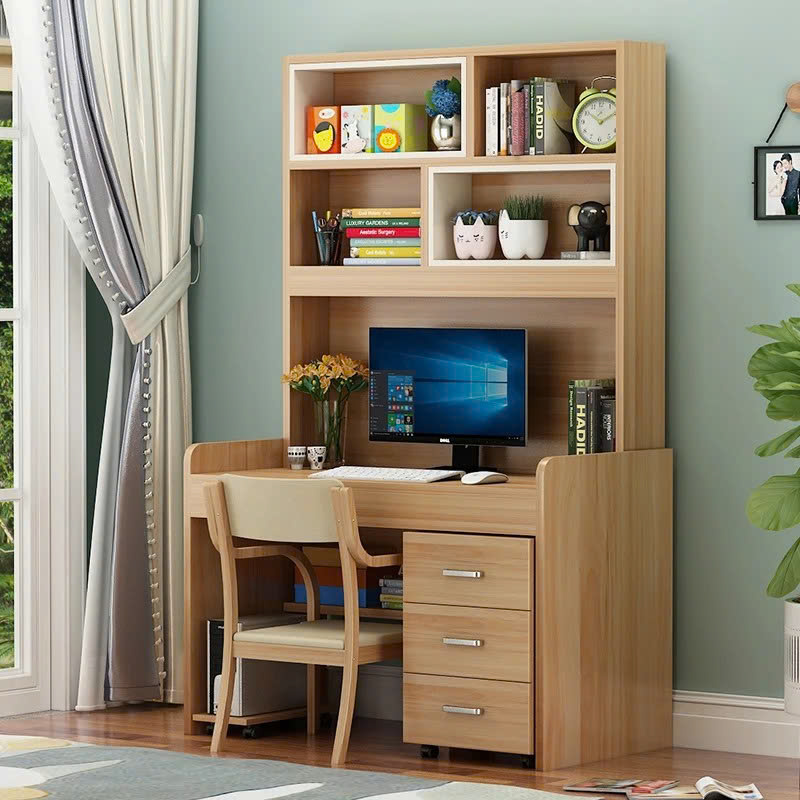 Bàn Học Sinh Có Kệ Liền Kề Phong Cách Hiện Đại