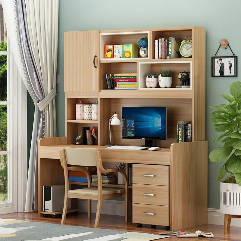 Bàn Học Sinh Có Kệ Liền Kề Phong Cách Hiện Đại