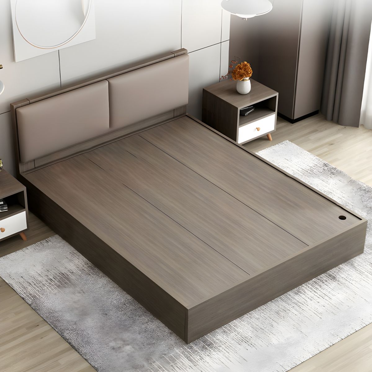 Giường Ngủ Gỗ MDF Hiện Đại Có Tựa Sofa Mã CN3