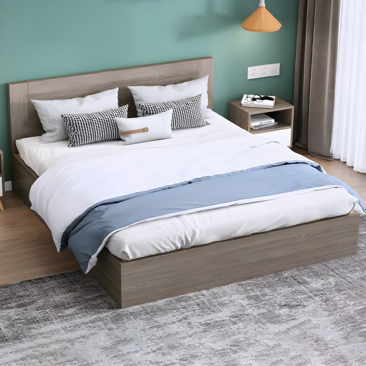 Giường Ngủ Gỗ MDF Hiện Đại Có Tựa Sofa Mã CN3