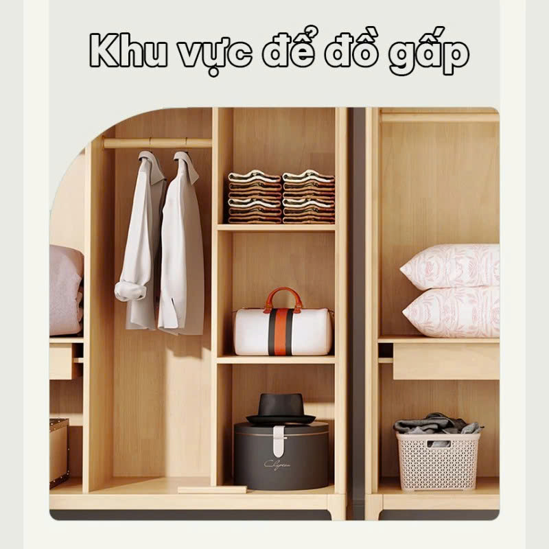 Tủ Quần Áo Hiện Đại 4 Cánh Thiết Kế Hiện Đại