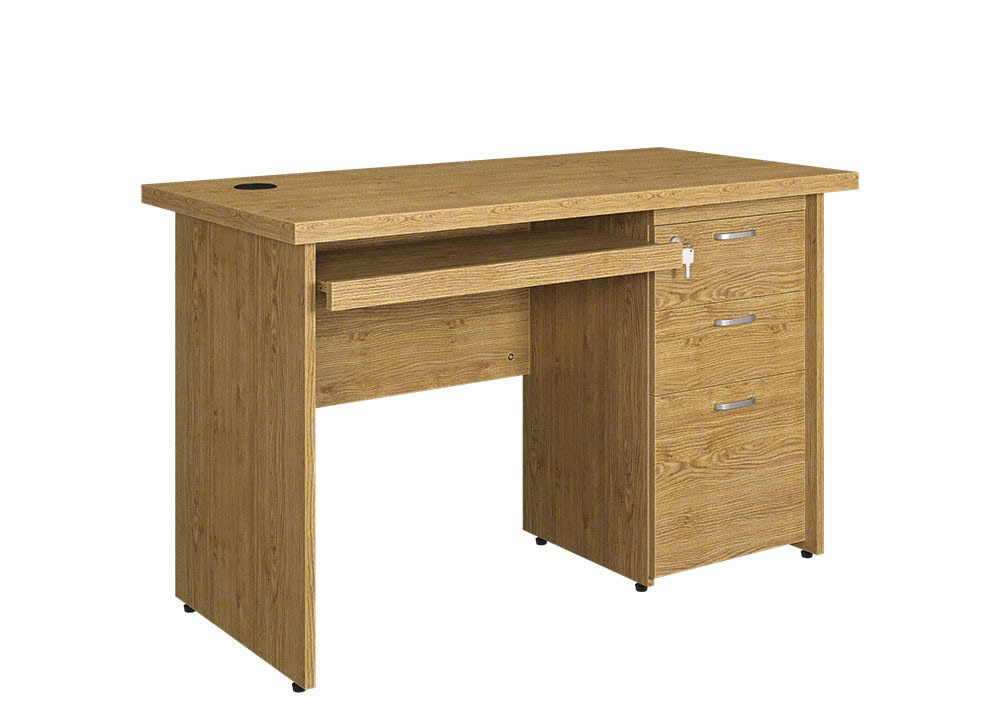 Bàn Làm Việc Gỗ MDF 3 Ngăn Kéo Có Khóa