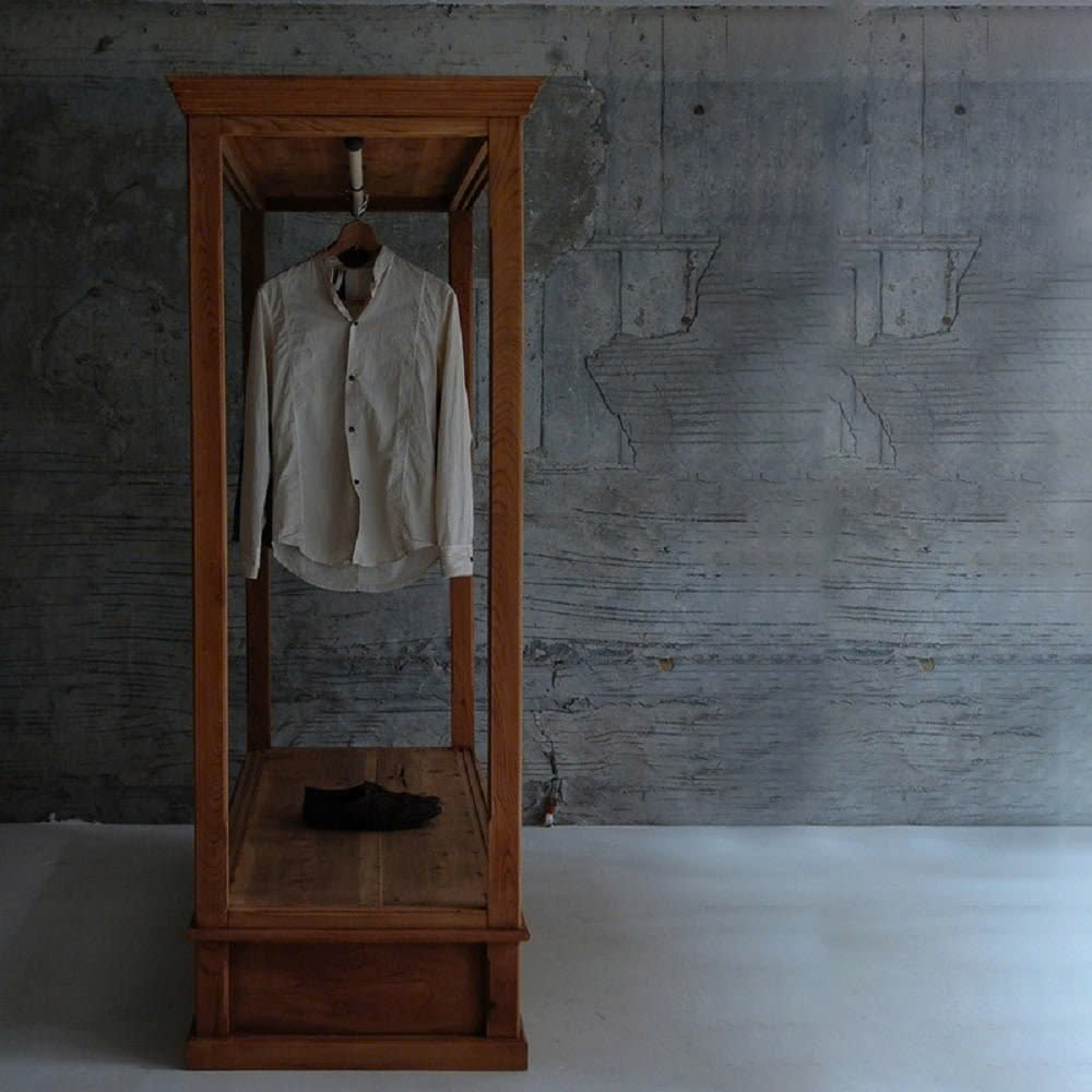 Kệ Treo Quần Áo Gỗ Tự Nhiên Có Hộc