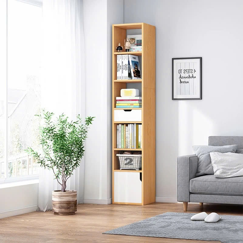 Kệ Sách Gỗ Công Nghiệp Đứng Mini Đa Năng