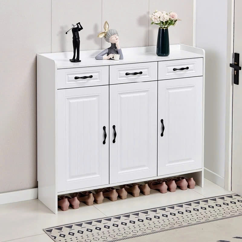 Tủ Giày Gỗ MDF Cao Cấp Màu Trắng Hiện Đại