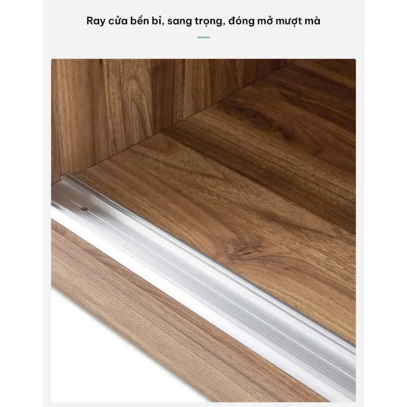 Tủ Quần Áo Gỗ Công Nghiệp MDF Cửa Lùa Hiện Đại