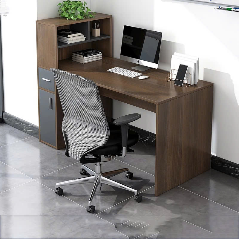 Bàn Làm Việc Tích Hợp Kệ Để Đồ Phong Cách Hiện Đại 