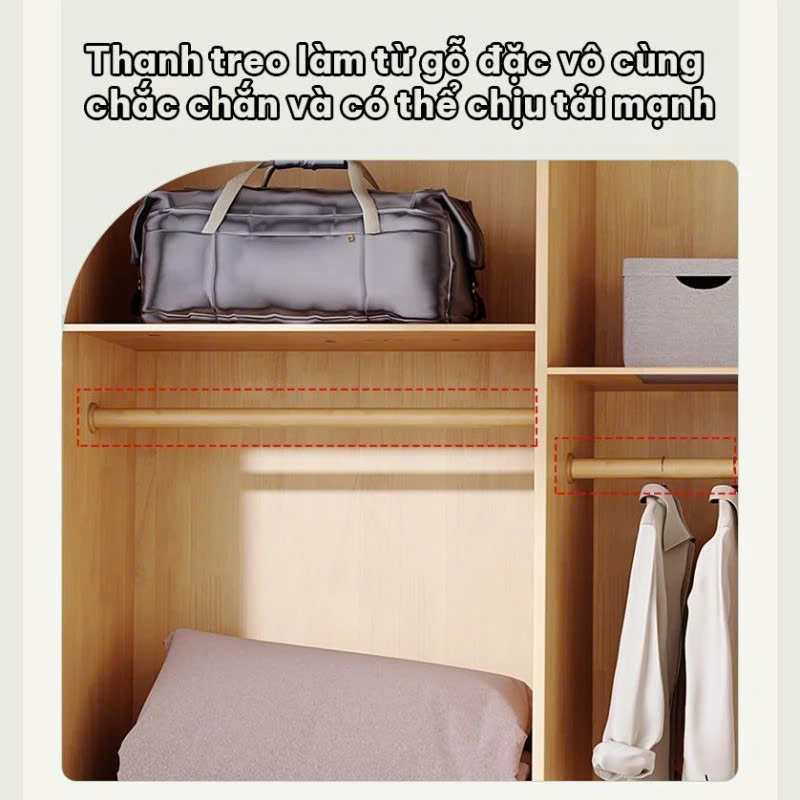 Tủ Quần Áo Hiện Đại 4 Cánh Thiết Kế Hiện Đại