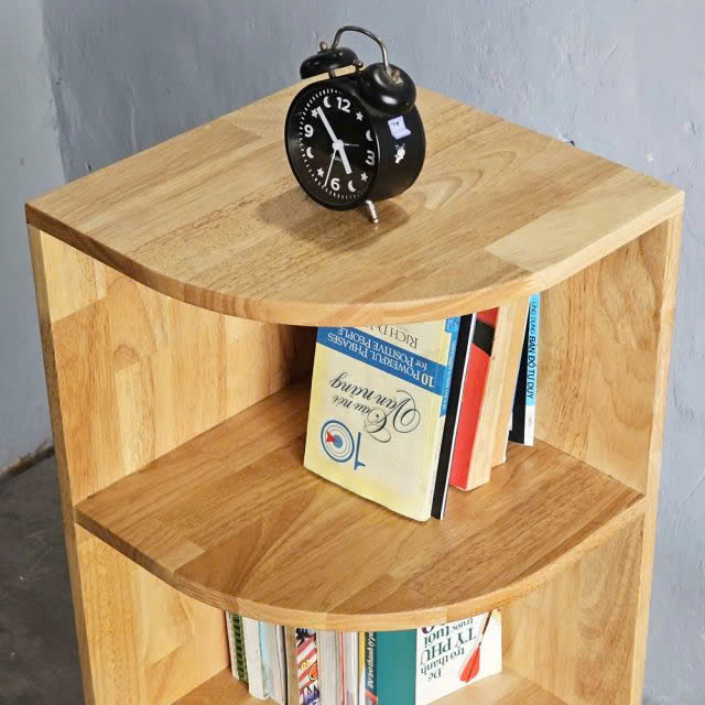 Kệ Sách Gỗ Tự Nhiên Phối Trắng Đứng Hiện Đại
