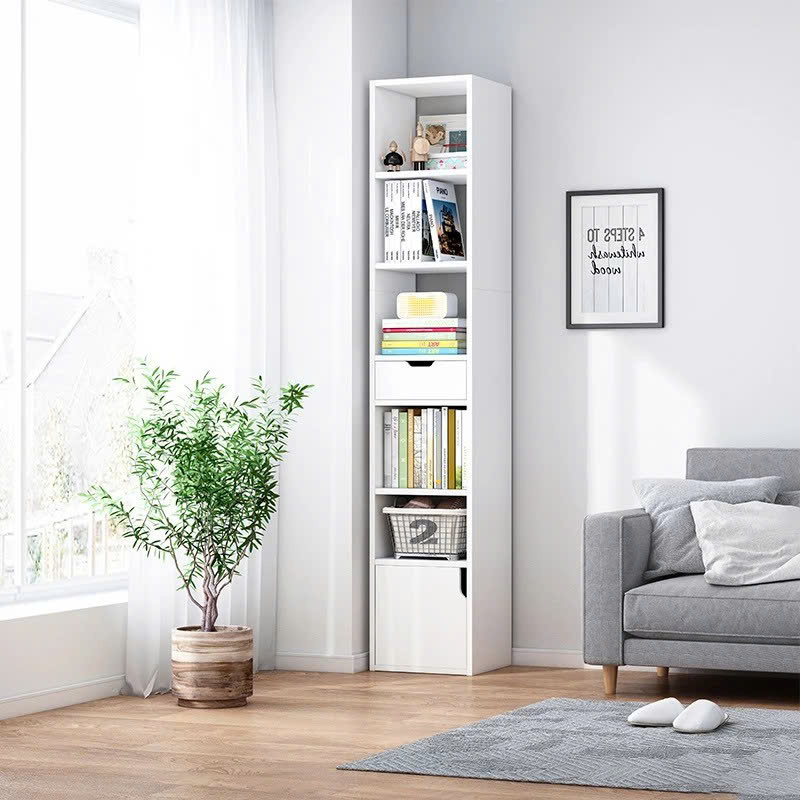 Kệ Sách Gỗ Công Nghiệp Đứng Mini Đa Năng