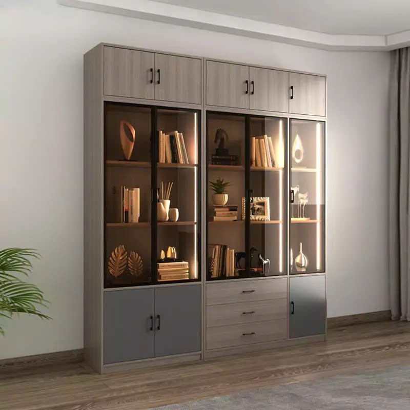 Tủ Trưng Bày Kính Led Hiện Đại 3 Khoang