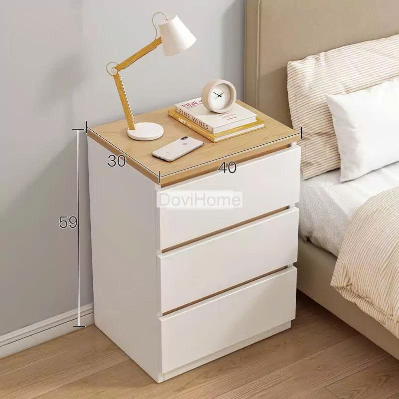 Tủ Đầu Giường Gỗ Hiện Đại 3 Ngăn Kéo