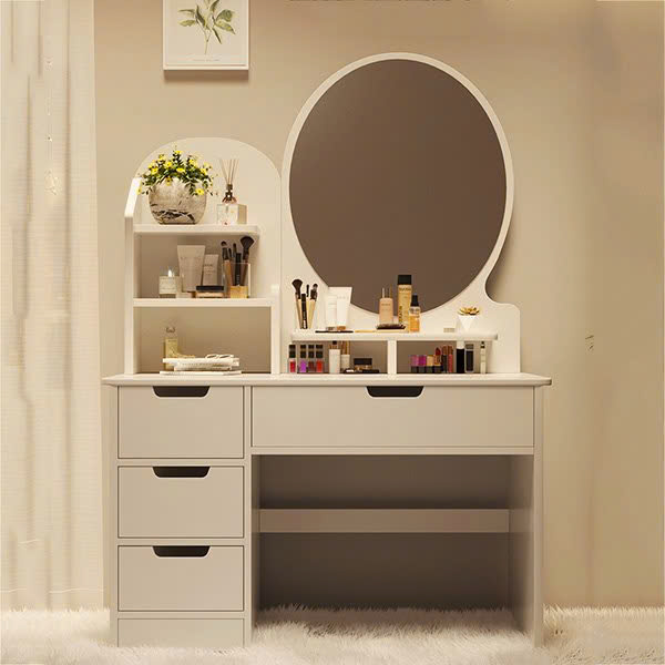 Bàn Trang Điểm Gương Tròn Hiện Đại