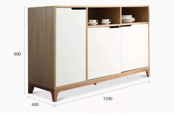 Tủ Đựng Đồ Gỗ Hiện Đại 3 Cánh Phối Trắng