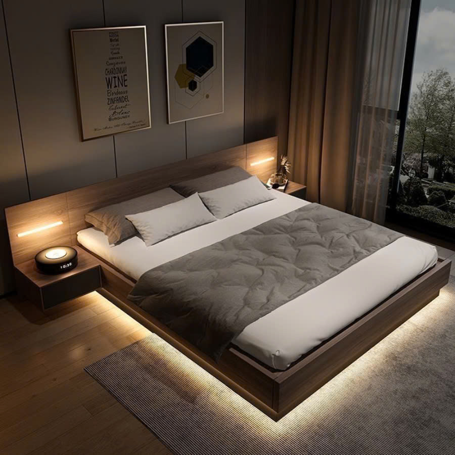 Giường Công Nghiệp Hiện Đại Kèm Tab CN1