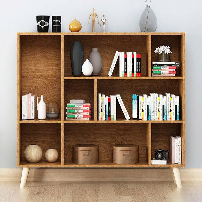 Kệ Sách Gỗ Hiện Đại 9 Ngăn Đa Năng