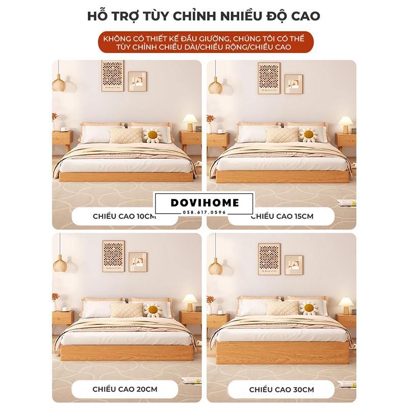 Giường Bệt Gỗ Tự Nhiên Phong Cách Hàn Quốc M45