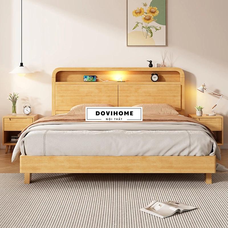 Giường Gỗ Tự Nhiên Thiết Kế Chắc Chắn Và Ổn Định M51