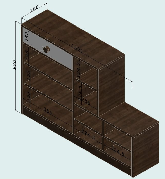 Kệ Để Giày Hiện Đại Kèm Tủ Trang Trí