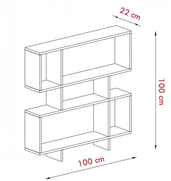 Kệ Để Sách Hiện Đại 3 Tầng Phong Cách Hiện Đại