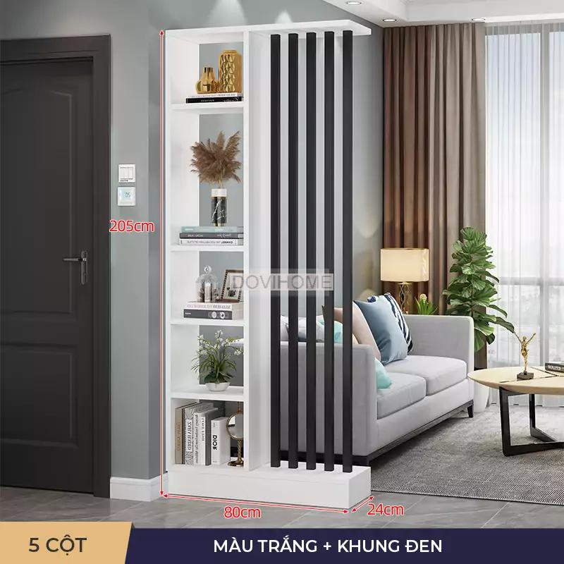 Vách Ngăn Phòng Kết Hợp Kệ Trang Trí Hiện Đại
