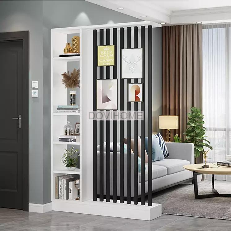 Vách Ngăn Phòng Kết Hợp Kệ Trang Trí Hiện Đại