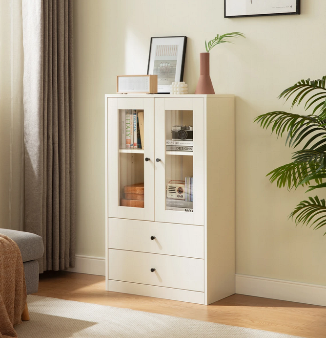 Tủ Đựng Tài Liệu Cánh Kính Kết Hợp Ngăn Kéo