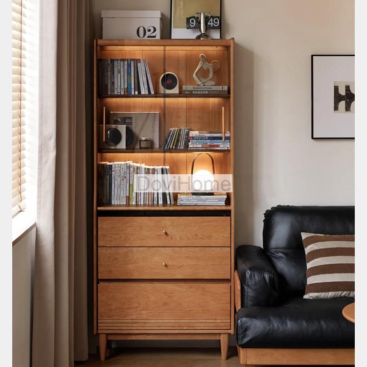 Tủ Trưng Bày Kết Hợp Ngăn Kéo Gỗ Tự Nhiên