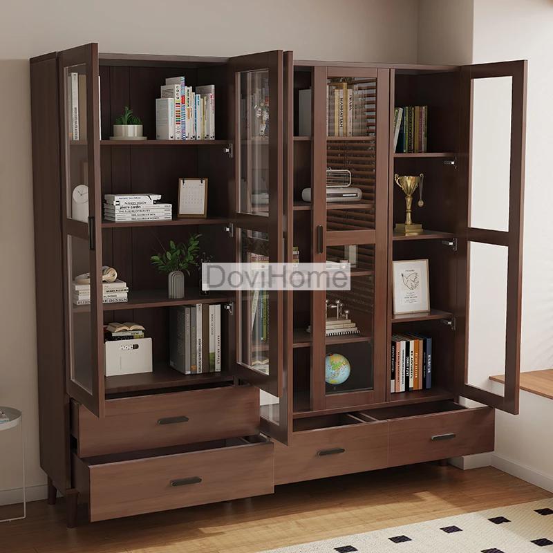 Tủ Gỗ Trưng Bày Kính Hiện Đại 4 Cánh