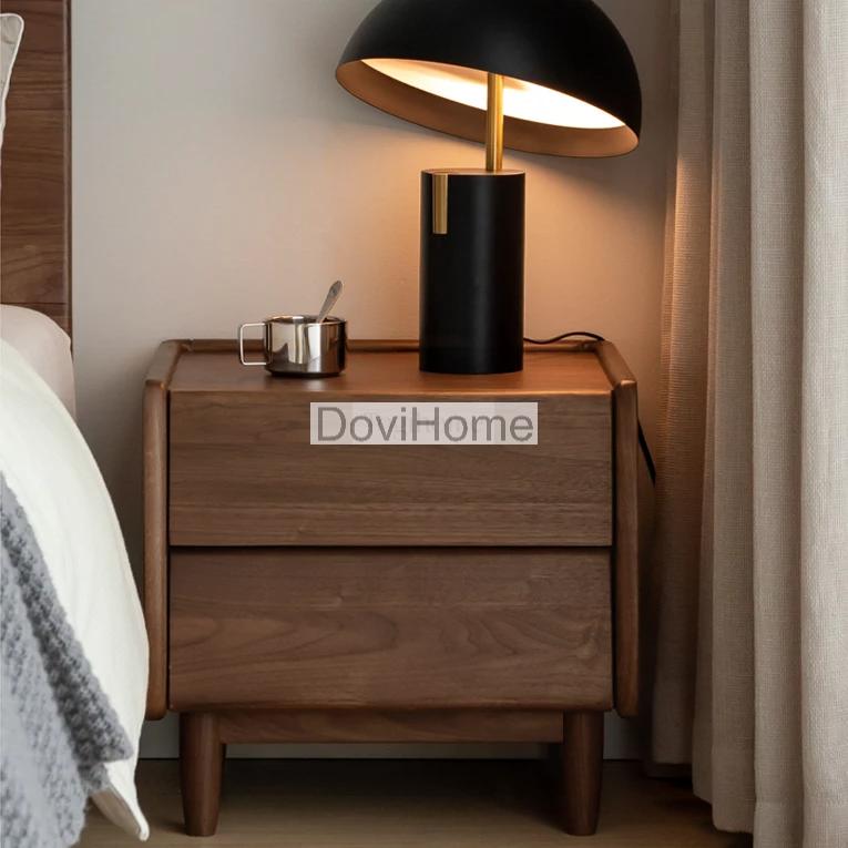 Tab Đầu Giường Gỗ Tự Nhiên Hiện Đại 2 Ngăn