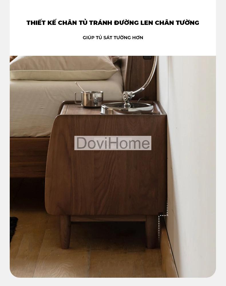 Tab Đầu Giường Gỗ Tự Nhiên Hiện Đại 2 Ngăn