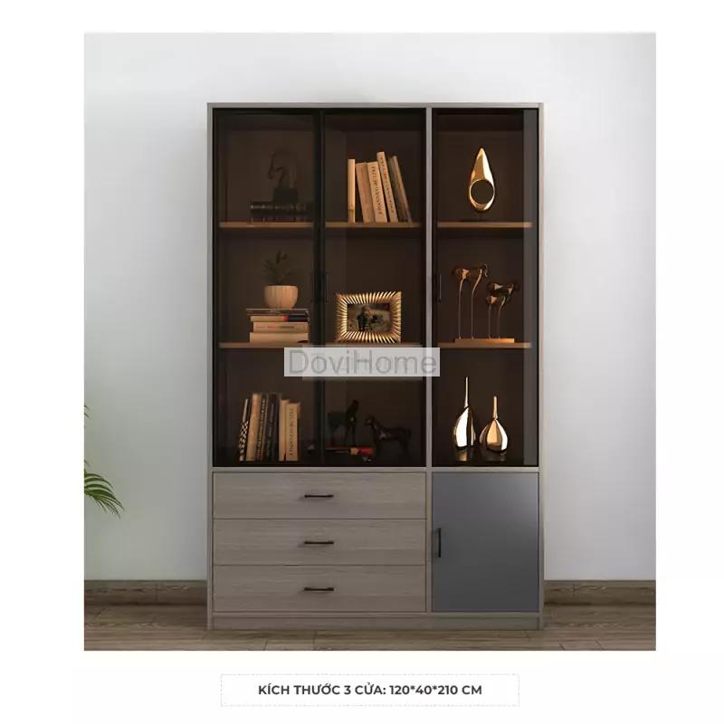 Tủ Trưng Bày Kính Led Hiện Đại 3 Khoang