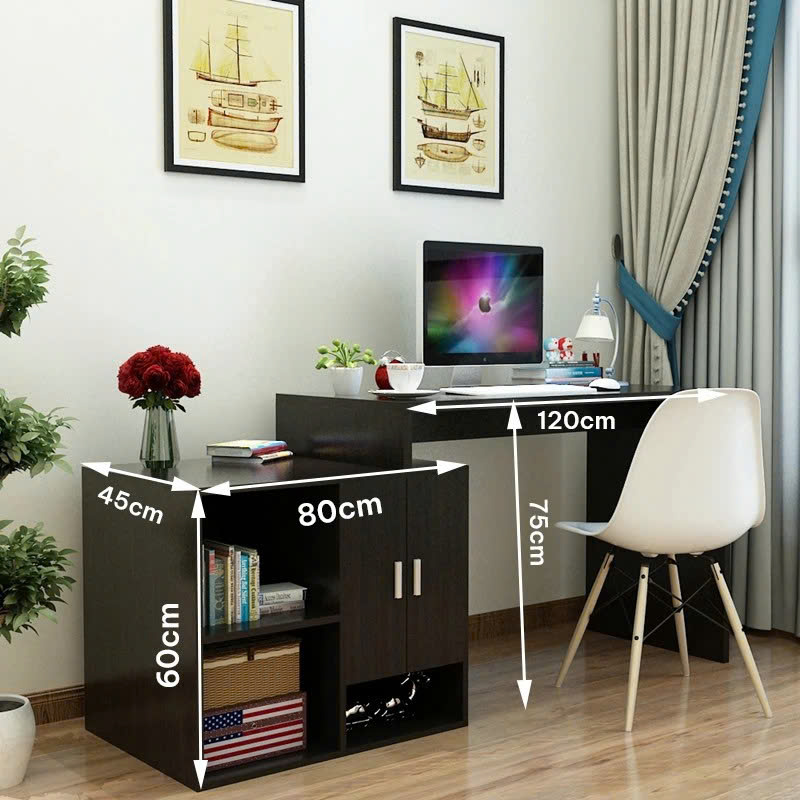 Bàn Học Sinh Chữ L Hiện Đại Kèm Kệ Sách