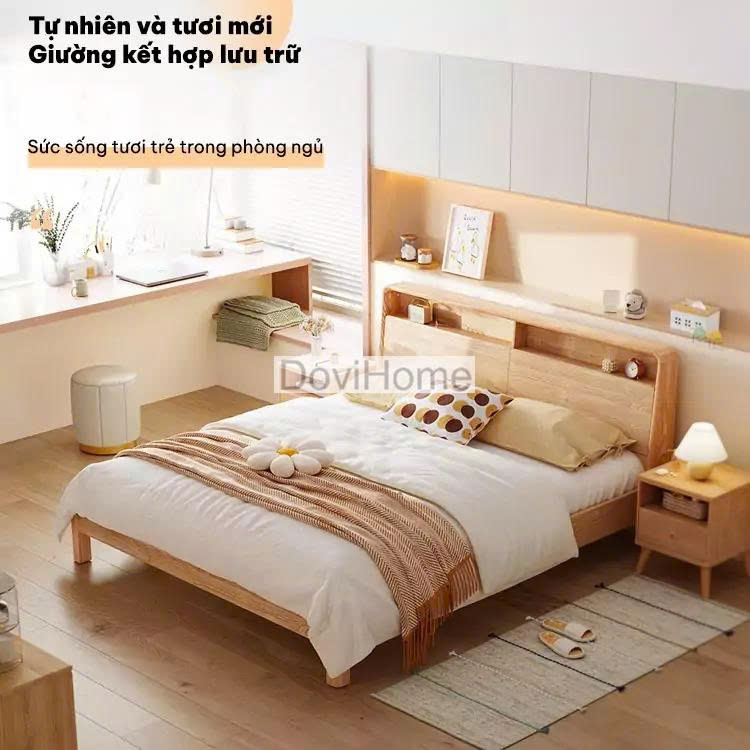 Giường Ngủ Gỗ Tự Nhiên Thiết Kế Hiện Đại