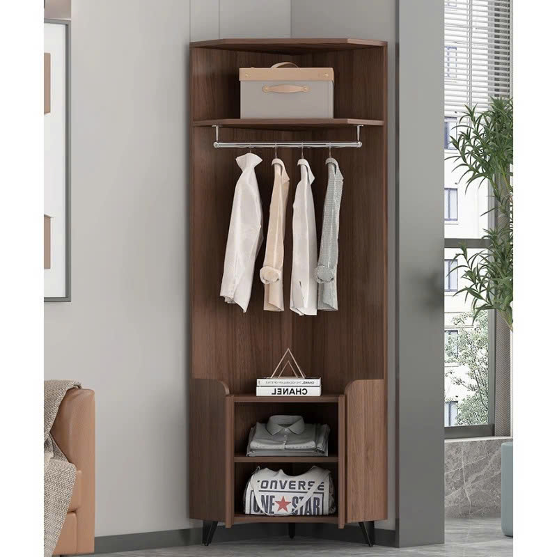 Kệ Treo Đồ Góc Phòng Gỗ Hiện Đại