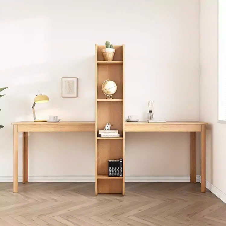 Bàn Làm Việc Liền Kệ Sách Gỗ MDF Hiện Đại