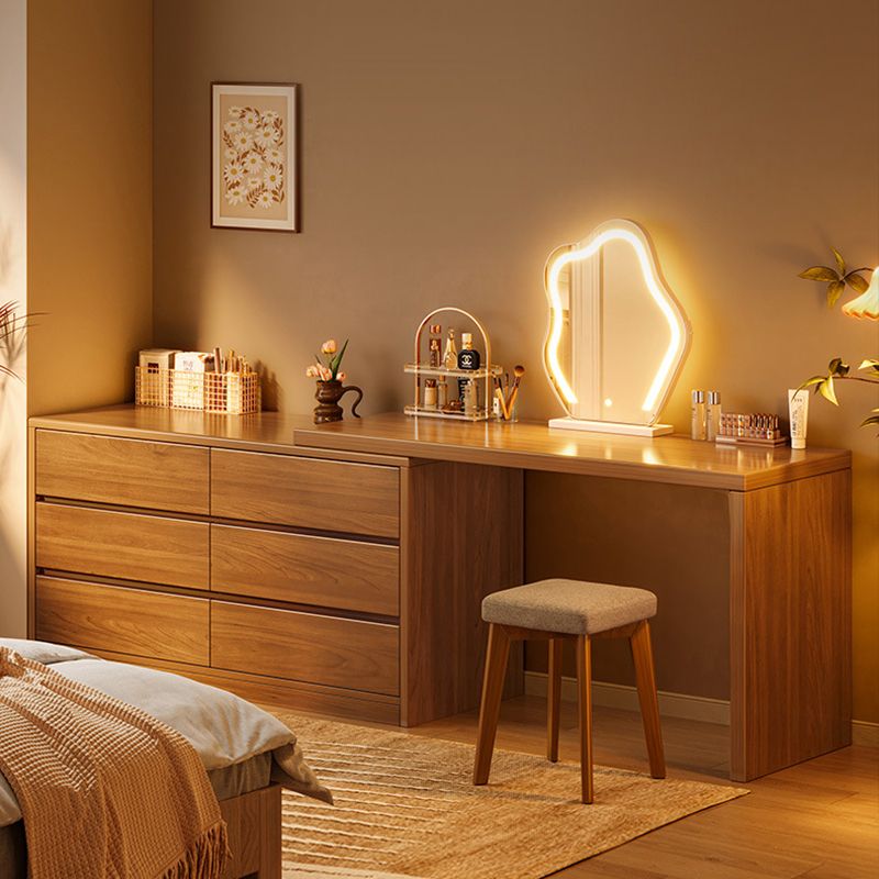 Bàn Trang Điểm Gỗ Tự Nhiên Hiện Đại Kèm Gương