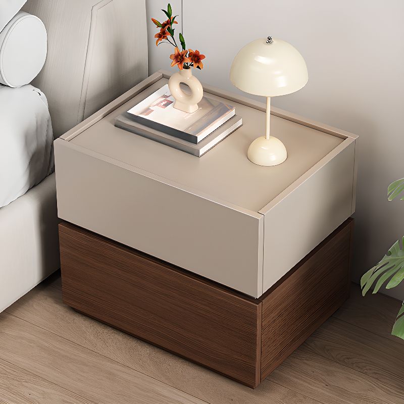 Tab Đầu Giường 2 Tầng Gỗ Công Nghiệp Hình Hộp Cách Điệu