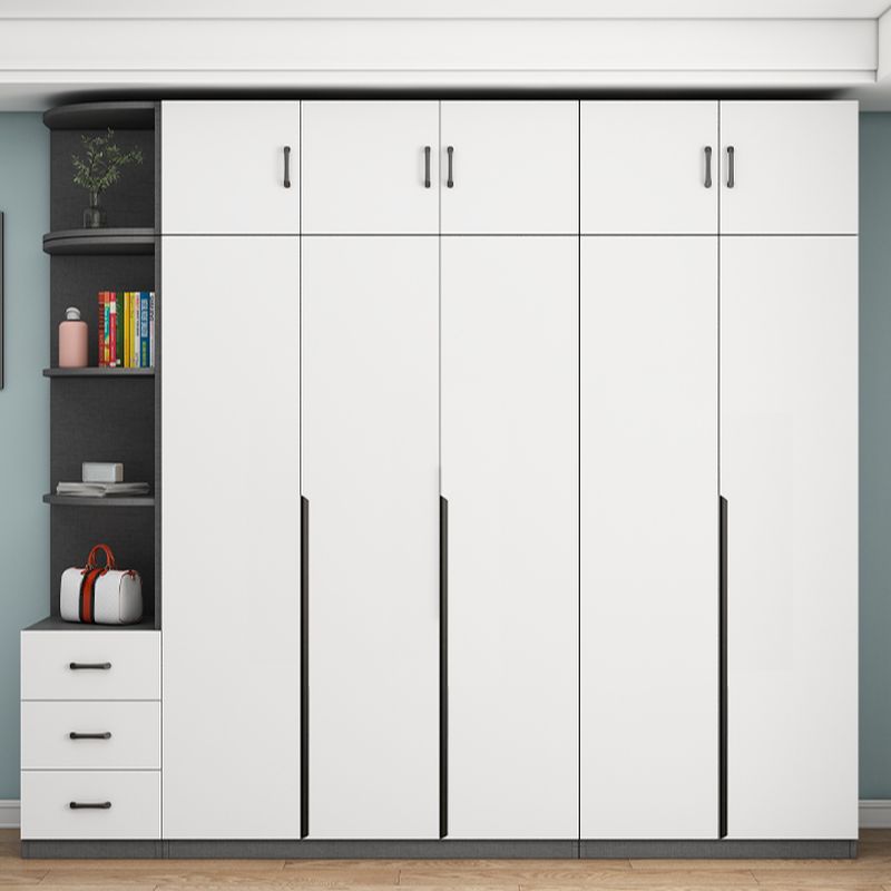 Tủ Quần Áo Hiện Đại Đa Năng 5 Cánh Kết Hợp Kệ Trang Trí